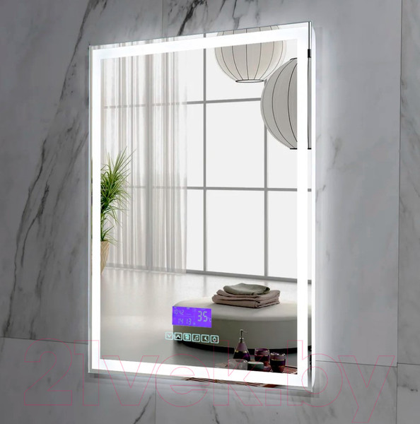 Изображение товара Зеркало Пекам Greta 80x120 / greta-80x120M (с подсветкой, с многофункциональной панелью)