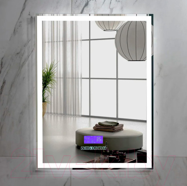 Изображение товара Зеркало Пекам Greta 80x120 / greta-80x120M (с подсветкой, с многофункциональной панелью)