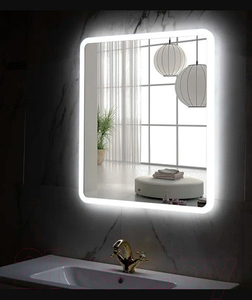 Изображение товара Зеркало Пекам Marta 60x60 / marta-60x60B (с подсветкой и бесконтактным сенсором)