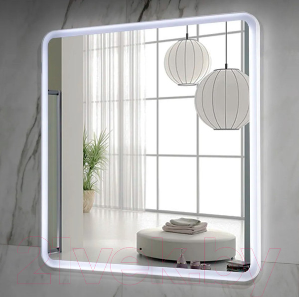 Изображение товара Зеркало Пекам Marta 60x60 / marta-60x60B (с подсветкой и бесконтактным сенсором)