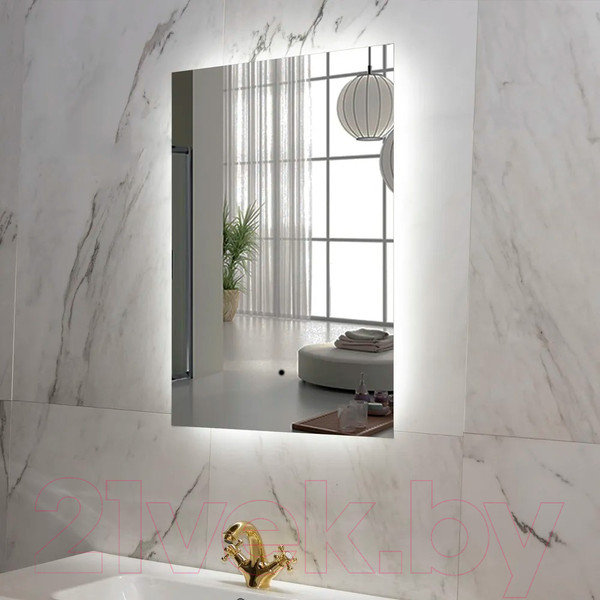 Изображение товара Зеркало Пекам Greta Fly 60x100 / GretaFly-60x100B (с подсветкой и бесконтактным сенсором)