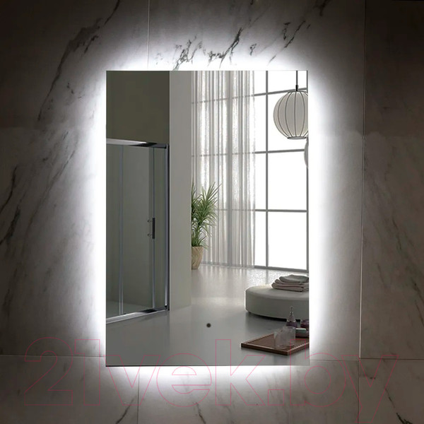 Изображение товара Зеркало Пекам Greta Fly 60x100 / GretaFly-60x100B (с подсветкой и бесконтактным сенсором)