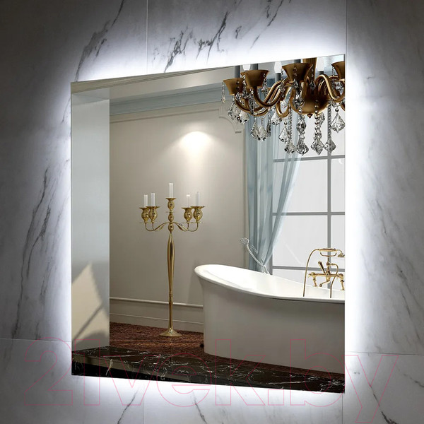 Изображение товара Зеркало Пекам Greta Fly 60x60 / GretaFly-60x60B (с подсветкой и бесконтактным сенсором)