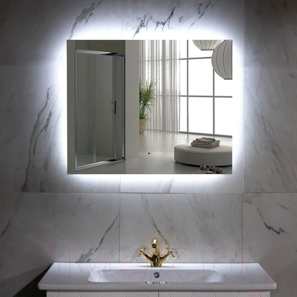 Изображение товара Зеркало Пекам Greta Fly 100x60 / GretaFly-100x60B (с подсветкой и бесконтактным сенсором)