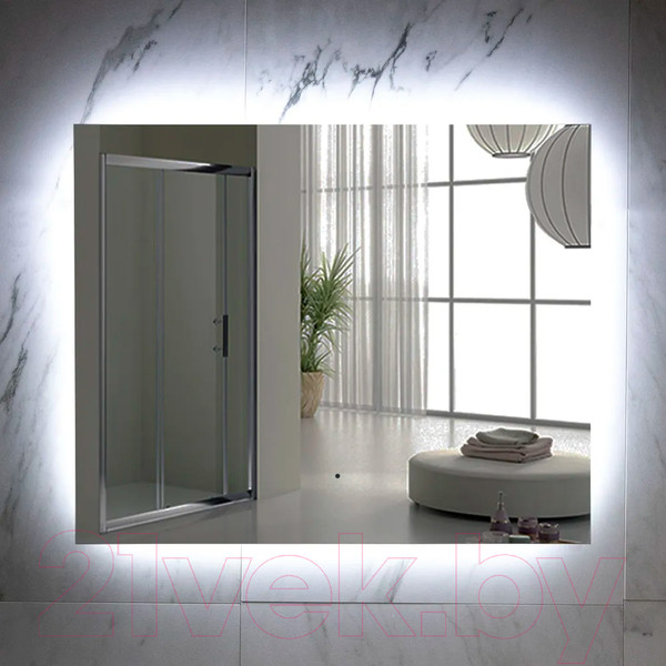 Изображение товара Зеркало Пекам Greta Fly 100x80 / GretaFly-100x80B (с подсветкой и бесконтактным сенсором)