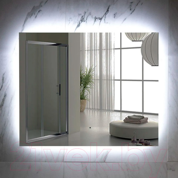 Изображение товара Зеркало Пекам Greta Fly 120x80 / GretaFly-120x80B (с подсветкой и бесконтактным сенсором)