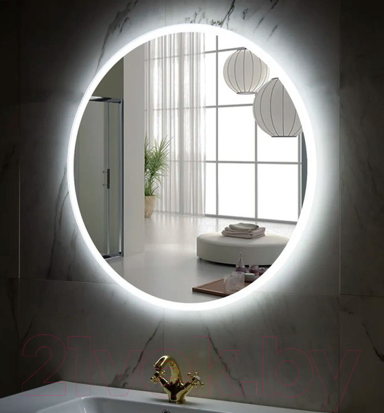 Изображение товара Зеркало Пекам Ring 100x100 / Ring-100x100B (с подсветкой и бесконтактным сенсором)