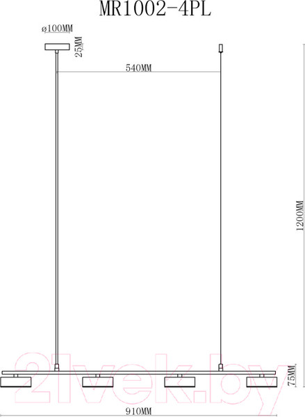 Изображение товара Люстра MyFar Milla MR1002-4PL