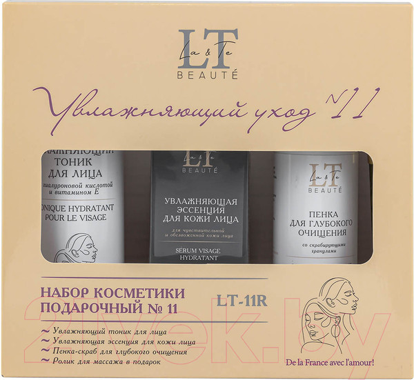 Изображение товара Набор косметики для лица La and Te beaute Увлажняющий уход Тоник+Эссенция+Пенка+Массажный рол. LT11R