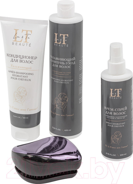 Изображение товара Набор косметики для волос La and Te beaute Шампунь+Кондиционер+Спрей+Расческа LT-27