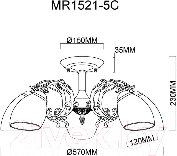 Изображение товара Люстра MyFar Biene MR1521-5C