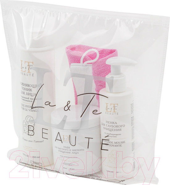 Изображение товара Набор косметики для лица La and Te beaute Пэды+Тоник+Пенка+Перчатка-рукавица LT-23