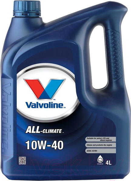 Изображение товара Моторное масло Valvoline All Climate 10W40 / 872775 (4л)