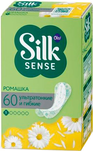 Изображение товара Прокладки ежедневные Ola! Silk Sense Light Стринг-мультиформ Ромашка (60шт)