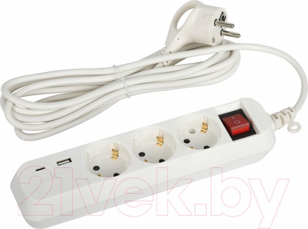 Изображение товара Удлинитель ЭРА UB-3es-3m-USB / Б0052898