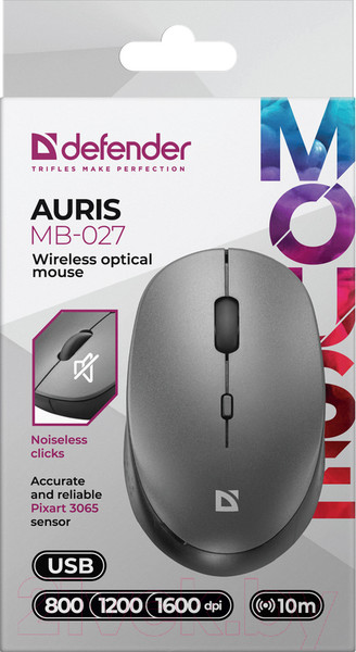Изображение товара Мышь Defender Auris MB-027 / 52029 (серый)