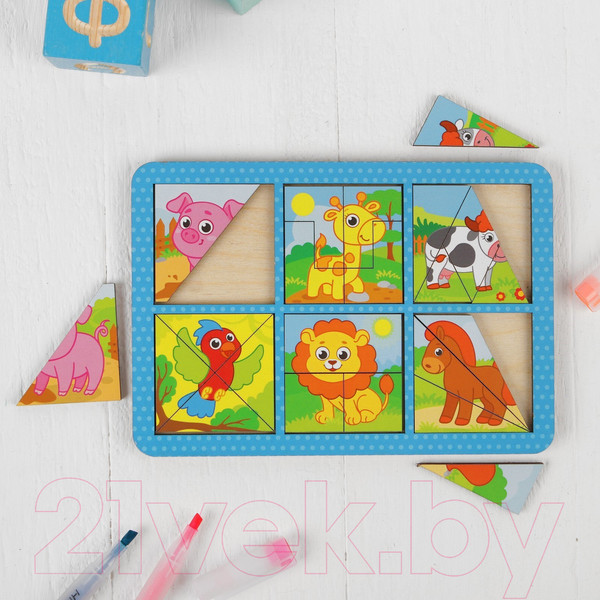 Изображение товара Развивающая игра Лесная мастерская Квадраты Никитина. Животные / 4408852