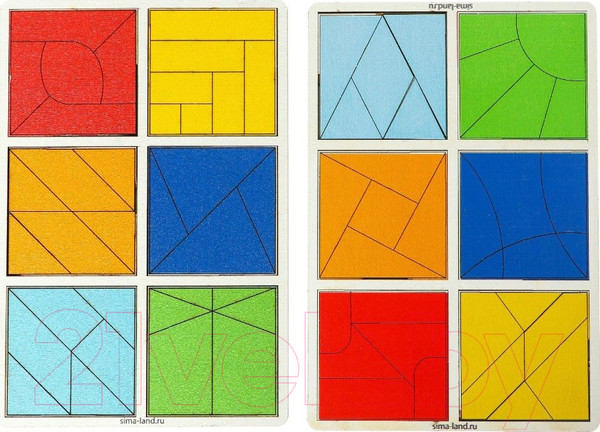 Изображение товара Развивающая игра Лесная мастерская Квадраты 3 уровень. 12 квадратов / 7059368