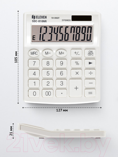 Изображение товара Калькулятор Eleven SDC-810NR-WH (белый)