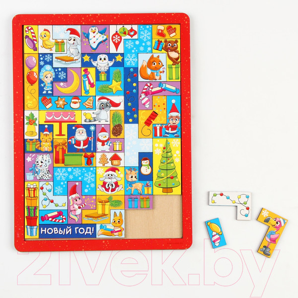 Изображение товара Развивающий игровой набор Лесная мастерская Головоломка. Тетрис. Любимый праздник / 4276207