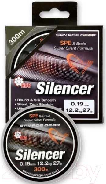 Изображение товара Леска плетеная Savage Gear HD8 Silencer Braid 120м 0.15мм 9кг / 54809 (зеленый)