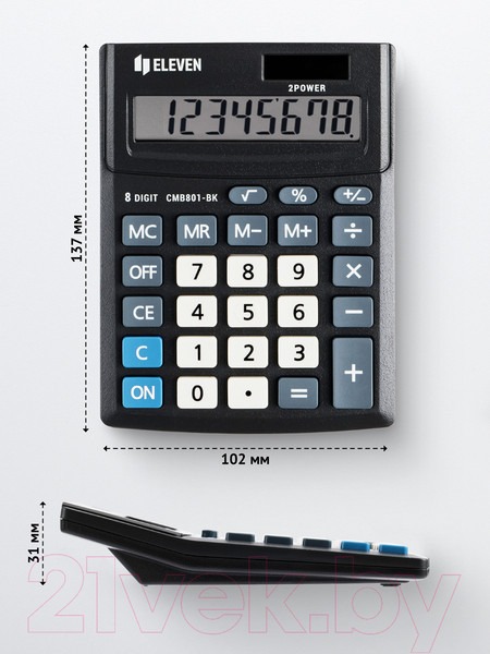 Изображение товара Калькулятор Eleven Business Line / CMB801-BK (черный)