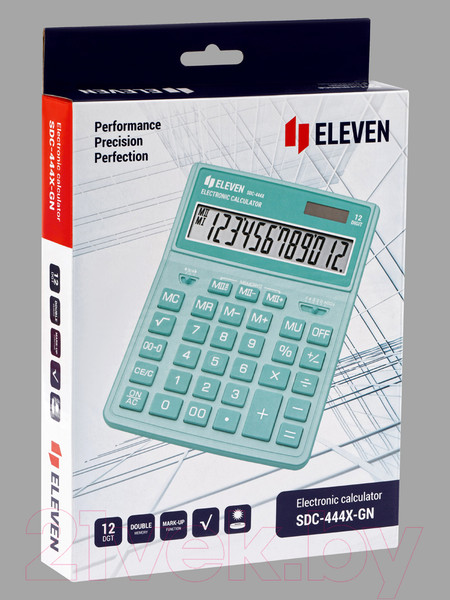 Изображение товара Калькулятор Eleven SDC-444X-GN (бирюзовый)