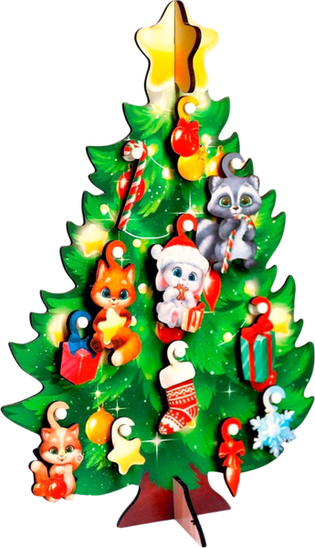 Изображение товара Развивающий игровой набор Лесная мастерская Новогодняя елочка / 4276276