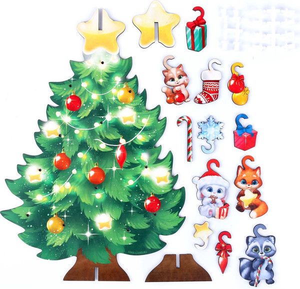 Изображение товара Развивающий игровой набор Лесная мастерская Новогодняя елочка / 4276276