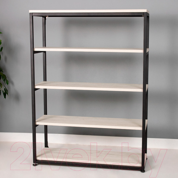 Изображение товара Стеллаж Millwood Лофт CH-5 90x30x110 (дуб белый Craft/металл черный)