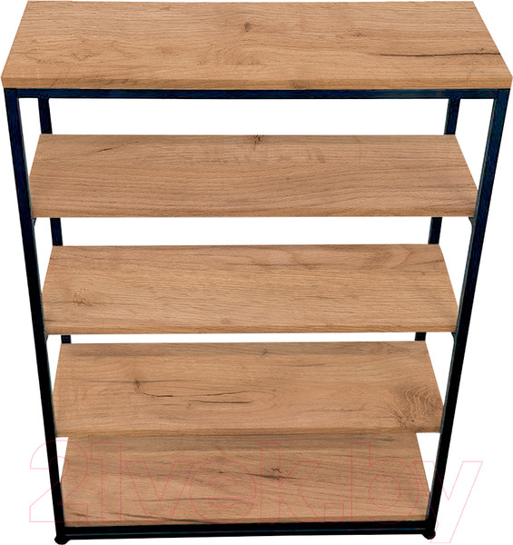 Изображение товара Стеллаж Millwood Лофт CH-5 90x30x110 (дуб золотой Craft/металл черный)