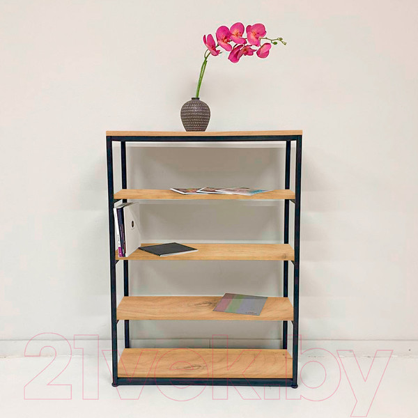 Изображение товара Стеллаж Millwood Лофт CH-5 90x30x110 (дуб золотой Craft/металл черный)
