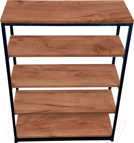 Изображение товара Стеллаж Millwood Лофт CH-5 90x30x110 (дуб табачный Craft/металл черный)