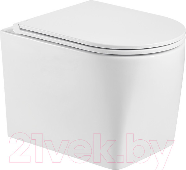 Изображение товара Унитаз подвесной с инсталляцией WeltWasser Amberg 497 + Nesenbach 004 GL-WT + Amberg RD-WT