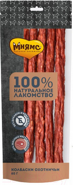 Изображение товара Лакомство для собак Мнямс Колбаски охотничьи / 705984 (80г)