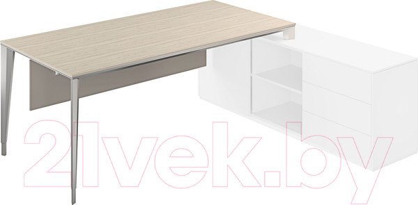 Изображение товара Письменный стол Norden 180x90x74 / NZ-0105.YN.AL (ясень наварра/алюминий)