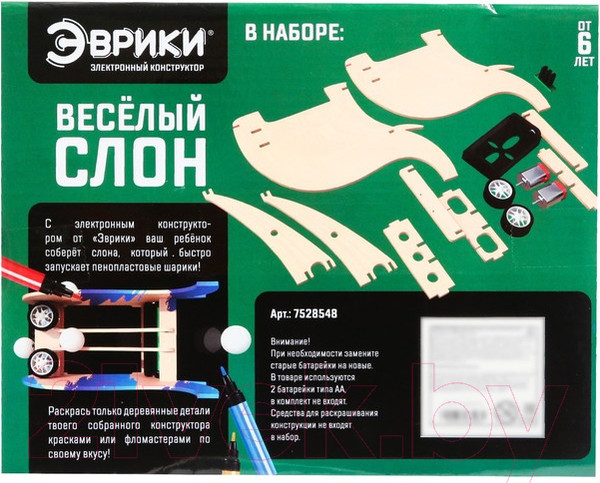 Изображение товара Конструктор электромеханический Эврики Веселый слон / 7528548