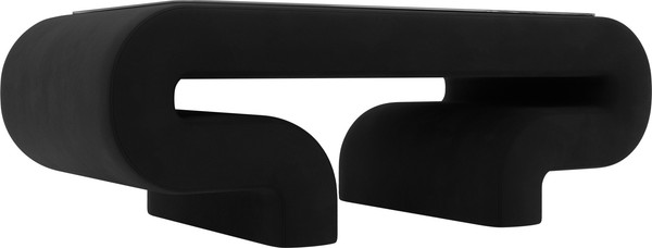 Изображение товара Журнальный столик Лига Диванов Волна (микровельвет черный)