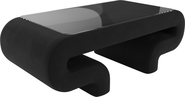 Изображение товара Журнальный столик Лига Диванов Волна (микровельвет черный)