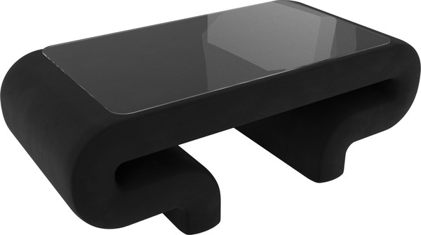Изображение товара Журнальный столик Лига Диванов Волна (микровельвет черный)