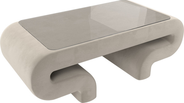 Изображение товара Журнальный столик Лига Диванов Волна (микровельвет бежевый)