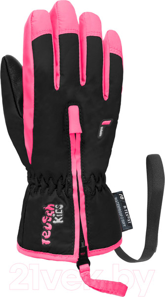Изображение товара Перчатки лыжные Reusch Ben / 6285108-7769 (р-р 3, Black/Knockout Pink)