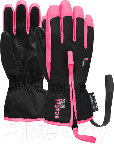 Изображение товара Перчатки лыжные Reusch Ben / 6285108-7769 (р-р 3, Black/Knockout Pink)