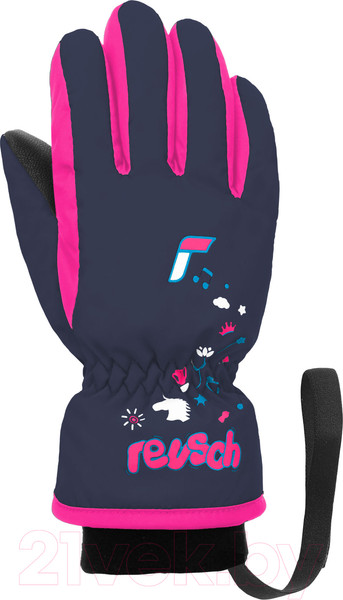 Изображение товара Перчатки лыжные Reusch Kids / 6285105-4540 (р-р 3, Dress Blue/Knockout Pink)