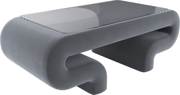 Изображение товара Журнальный столик Лига Диванов Волна (велюр серый)