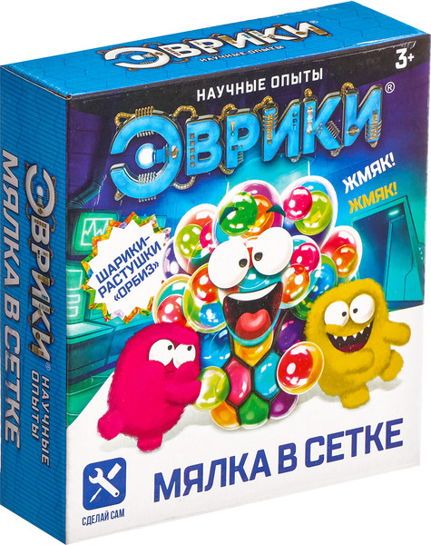 Изображение товара Набор для создания слайма Эврики Мялка в сетке с шариками растушками / 4051777