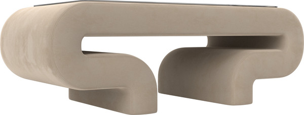 Изображение товара Журнальный столик Лига Диванов Волна (велюр бежевый)