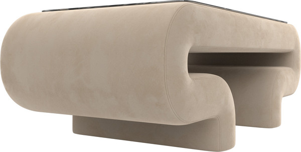 Изображение товара Журнальный столик Лига Диванов Волна (велюр бежевый)