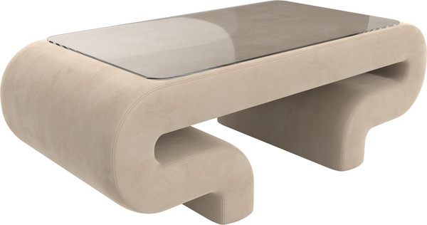 Изображение товара Журнальный столик Лига Диванов Волна (велюр бежевый)