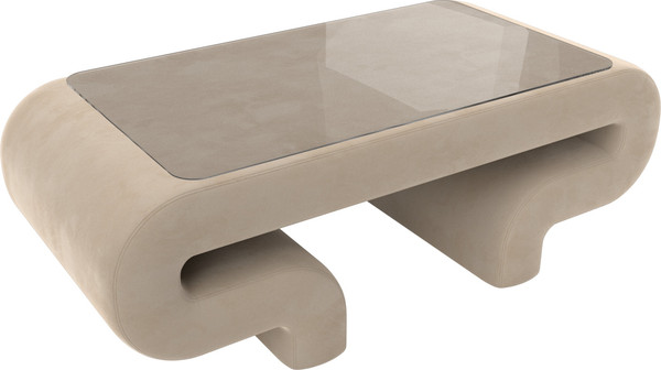 Изображение товара Журнальный столик Лига Диванов Волна (велюр бежевый)